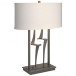 Antasia Oval Table Lamp - Natural Iron / Natural Anna