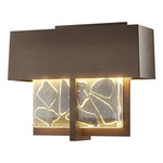 Shard Small Outdoor Wall Sconce - Coastal Bronze / Clear with Shards