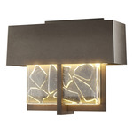 Shard Small Outdoor Wall Sconce - Coastal Dark Smoke / Clear with Shards