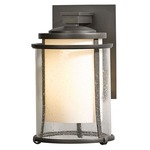 Meridian Outdoor Wall Sconce - Coastal Dark Smoke / Opal and Seeded