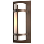 Banded Outdoor Wall Sconce - Coastal Bronze / Opal