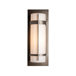 Banded Outdoor Wall Sconce - Coastal Dark Smoke / Opal