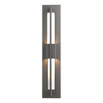 Double Axis Outdoor Wall Sconce - Coastal Natural Iron / Clear