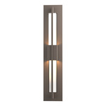 Double Axis Outdoor Wall Sconce - Coastal Dark Smoke / Clear