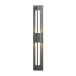 Double Axis Outdoor Wall Sconce - Coastal Natural Iron / Clear