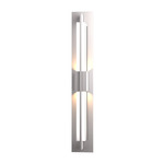 Double Axis Outdoor Wall Sconce - Coastal Burnished Steel / Clear
