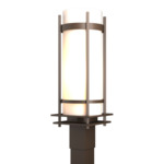 Banded Outdoor Post Light - Coastal Bronze / Opal