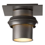 Twilight Small Dark Sky Outdoor Semi Flush Ceiling Light - Coastal Burnished Steel