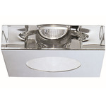 Faretti Lui 3.5 Inch Integrated LED Recessed Downlight - Polished Stainless Steel / Clear