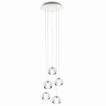 Multispot Beluga Basic Canopy Multi-Light Pendant - White / Transparent