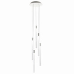 Multispot Tooby Round Multi-Light Pendant with Basic Canopy - White / Transparent