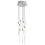 Multispot Tooby Multi-Light Pendant with Round Canopy - White / Transparent