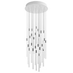 Multispot Tooby Multi-Light Pendant with Round Canopy - White / Transparent
