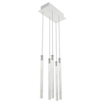 Multispot Tooby Multi-Light Pendant with Rectangle Canopy - White / Transparent