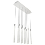 Multispot Tooby Multi-Light Pendant with Rectangle Canopy - White / Transparent