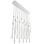 Multispot Tooby Multi-Light Pendant with Rectangle Canopy - White / Transparent