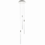 Multispot Tooby Round Multi-Light Pendant with Basic Canopy - White / Transparent