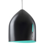 Oru Pendant - Black / Black / Teal Blue