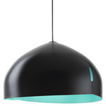 Oru Pendant - Black / Black / Teal Blue