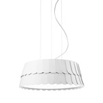 Roofer Low Pendant - White / White