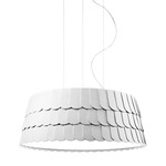 Roofer Low Pendant - White / White
