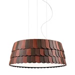 Roofer Low Pendant - White / Orange