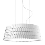 Roofer Low Pendant - White / White