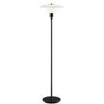 PH 3 1/2 - 2 1/2 Glass Floor Lamp - Black / White Opal