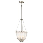 Atrio 232 Pendant - Brushed Nickel / Clear