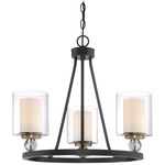 Studio 5 Chandelier - Painted Bronze / Clear