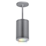 Tube 5IN Architectural Color Changing Pendant - Graphite / Clear