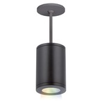 Tube Architectural Narrow Flood Color Changing Pendant - Black / White