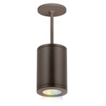 Tube Architectural Narrow Flood Color Changing Pendant - Bronze / White