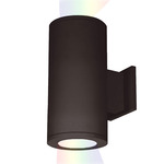 Tube 5IN Architectural Up and Down Color Changing Wall Light - Bronze / Clear