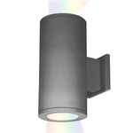 Tube 5IN Architectural Up and Down Color Changing Wall Light - Graphite / Clear