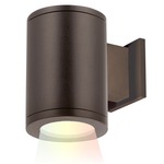 Tube 5IN Architectural Up or Down Color Changing Wall Light - Bronze / Clear