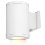 Tube 5IN Architectural Up or Down Color Changing Wall Light - White / Clear