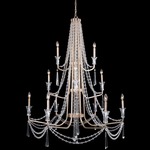 Barcelona Chandelier - Transcend Silver / Crystal