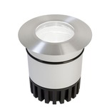 Sun3 Round LED Recessed Uplight/Steplight - Satin Aluminum