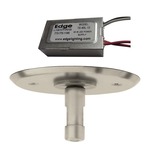 4 Inch Round LED Power Feed Canopy With Transformer - Satin Nickel