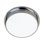 Roderick Ceiling Flush Light - Polished Chrome / Frosted