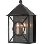 Ripley Outdoor Wall Light - Midnight / Clear Seeded