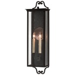 Giatti Outdoor Wall Light - Midnight / Clear Seeded