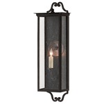 Giatti Outdoor Wall Light - Midnight / Clear Seeded