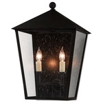 Bening Outdoor Wall Light - Midnight / Clear Seeded