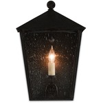 Bening Outdoor Wall Light - Midnight / Clear Seeded