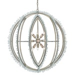 Saltwater Orb Chandelier - Silver Leaf / Frosted