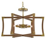 Bastian Convertible Pendant - Brass / Chestnut