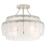 Vintner Ceiling Light - Silver Leaf / Frosted