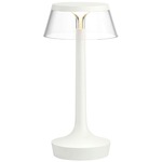 Bon Jour Unplugged Table Lamp - White / Transparent